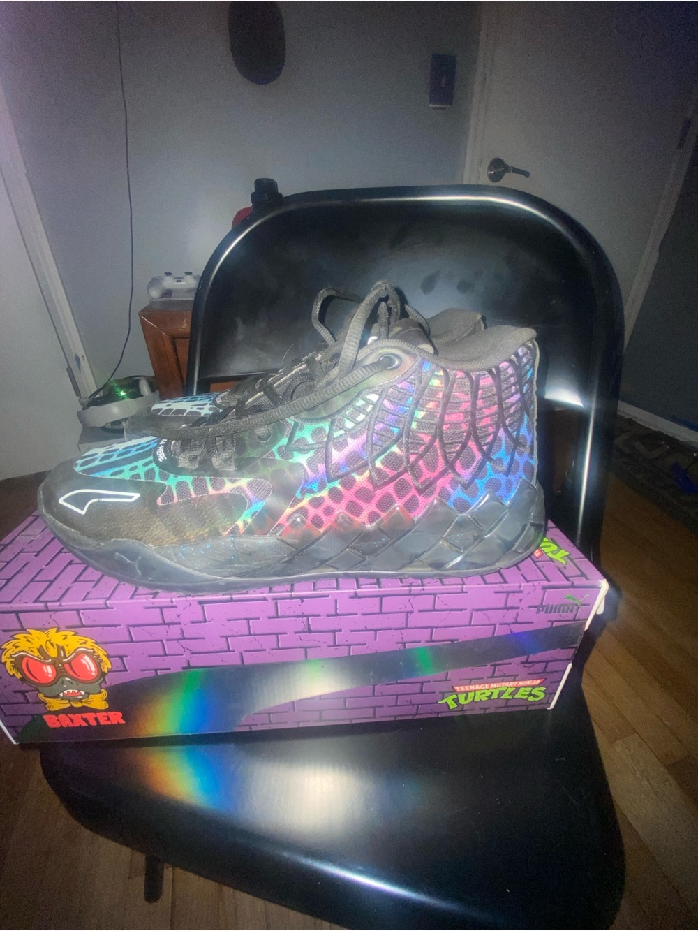 MB.01 Iridescent TMNT BAXTER STOCKMAN (Rare) Used Size 12 (BOX INCLUDED)
